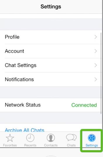 Go to WhatsApp Settings