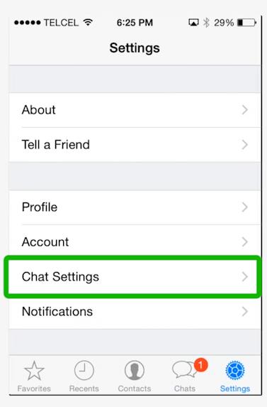 chat settings