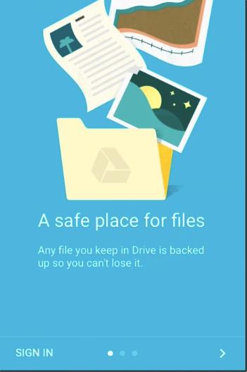 login to this Google drive app