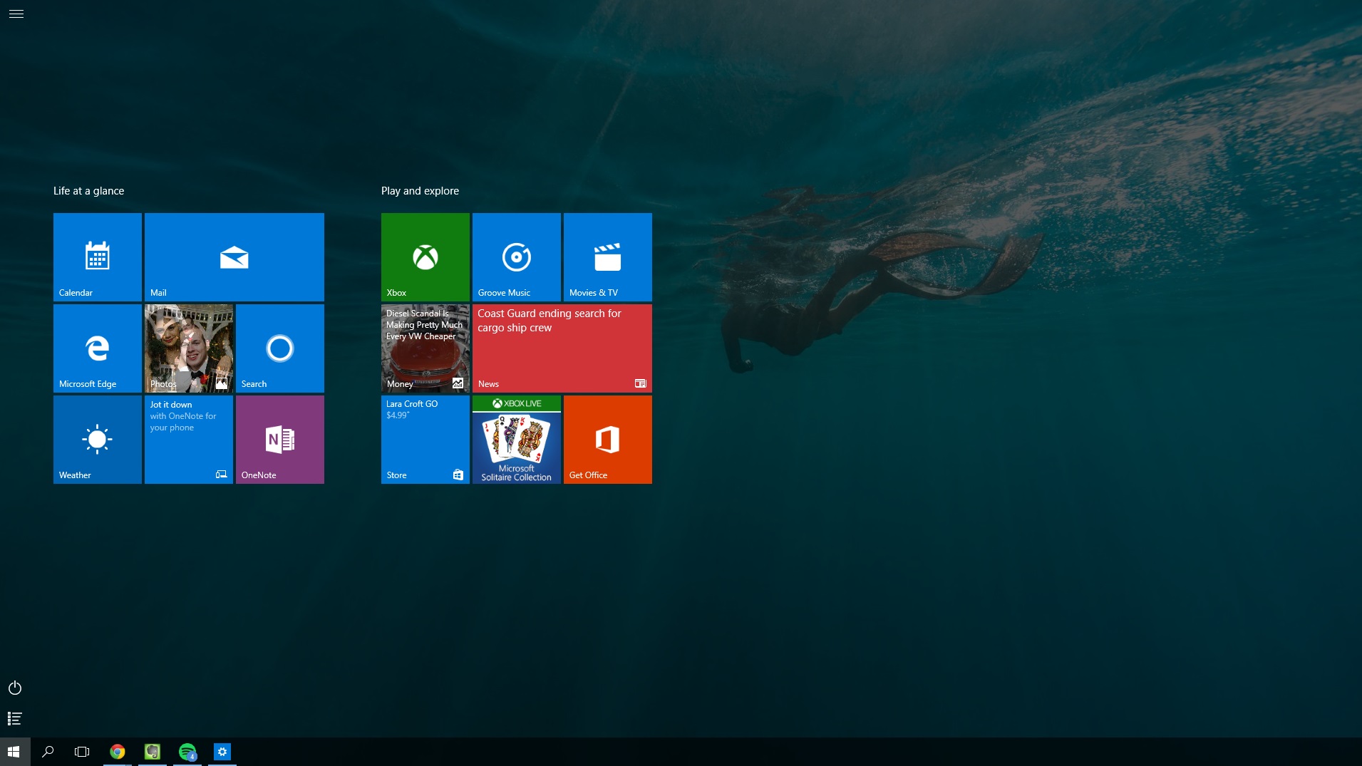 Enable Full-Screen Start Menu In Windows 10