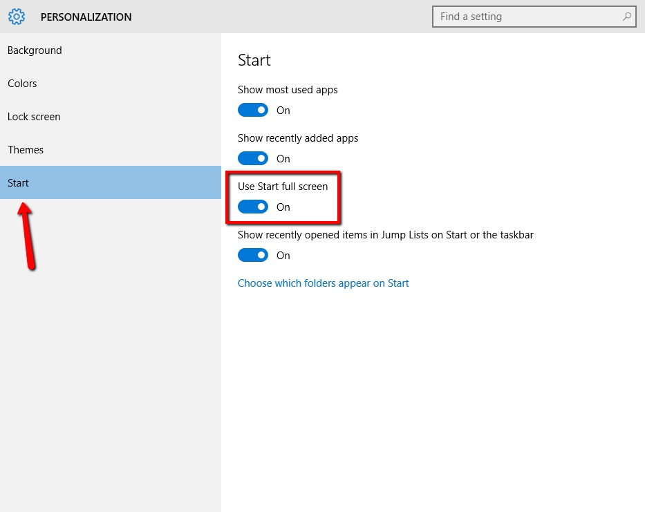 How To Enable Full Screen Start Menu In Windows 10 Howtech