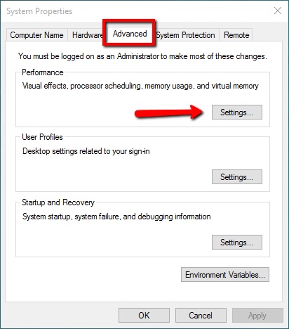 Disable Windows 10 Drop Shadows