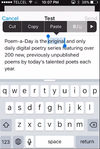 how to highlight and copy text on iphone