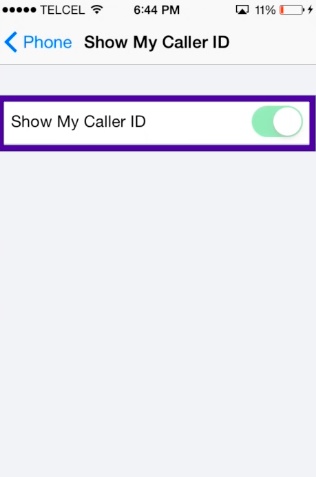 caller id on iphone