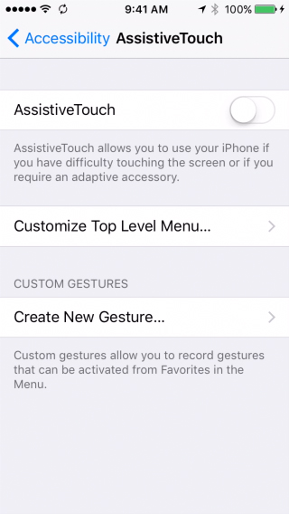iPhone settings on iOS 9