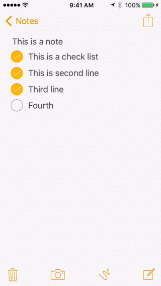 Create Checklists In the iPhone Notes App