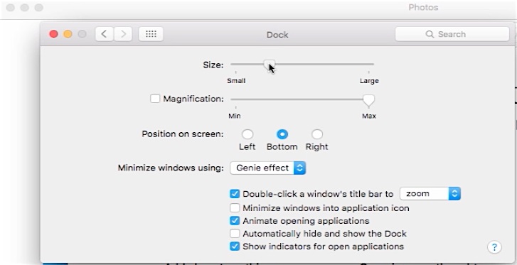 change the display using System Preferences