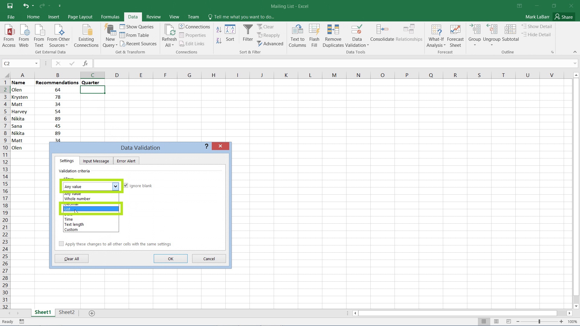 how-to-create-a-drop-down-list-in-excel-2016-howtech