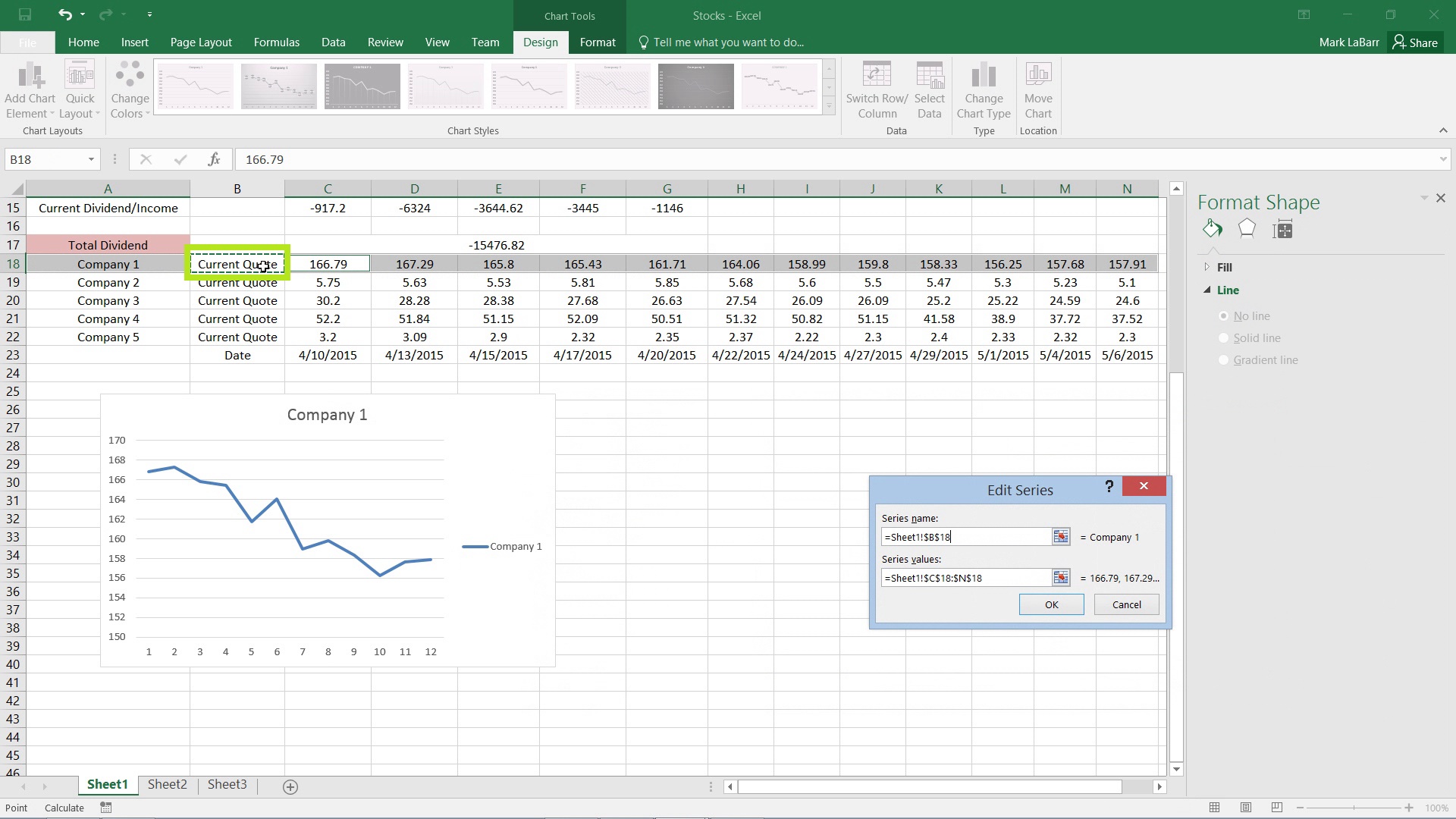 Create Charts in Excel 2016