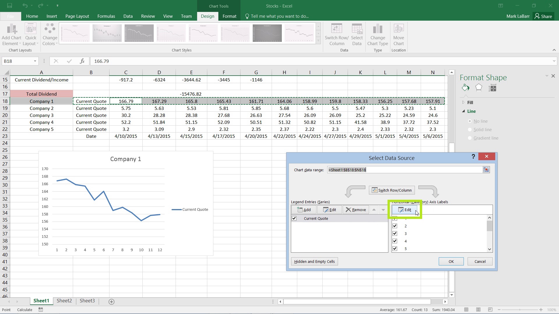 Диаграмма в powerpoint из excel