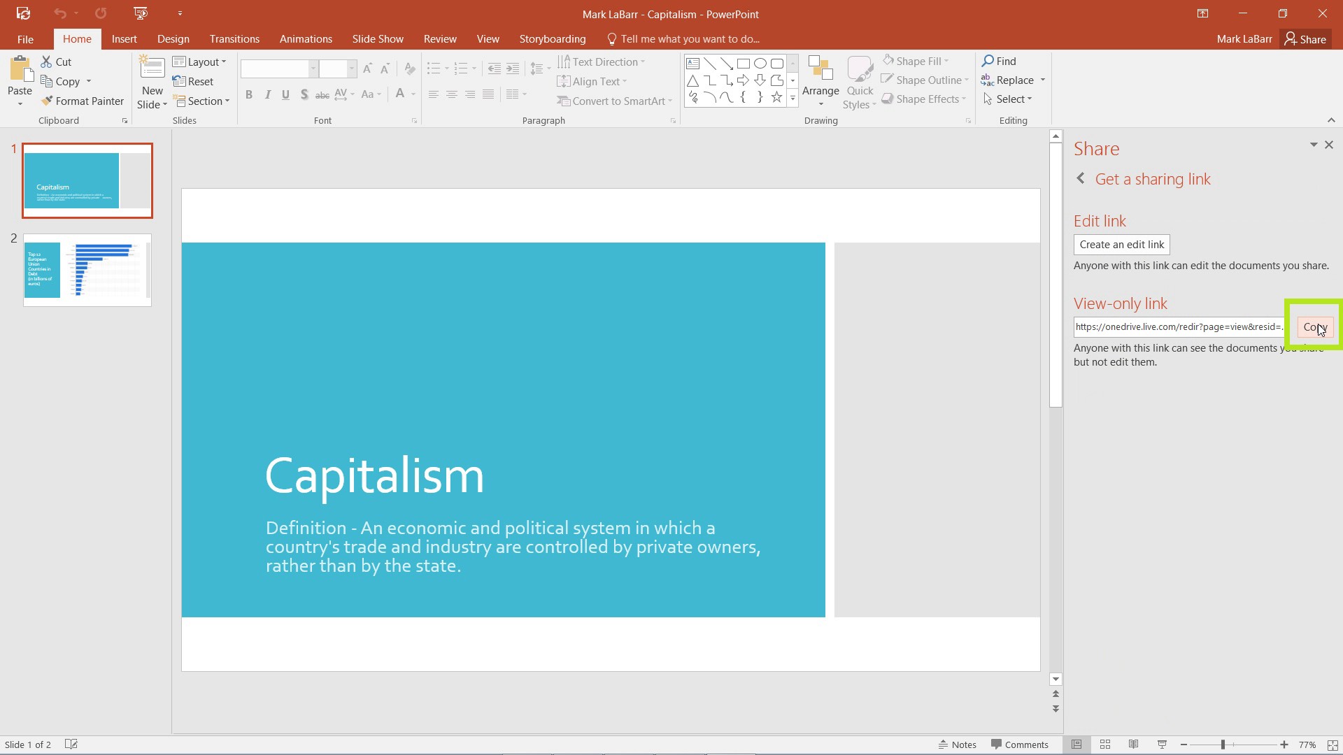 How to Share PowerPoint Presentation