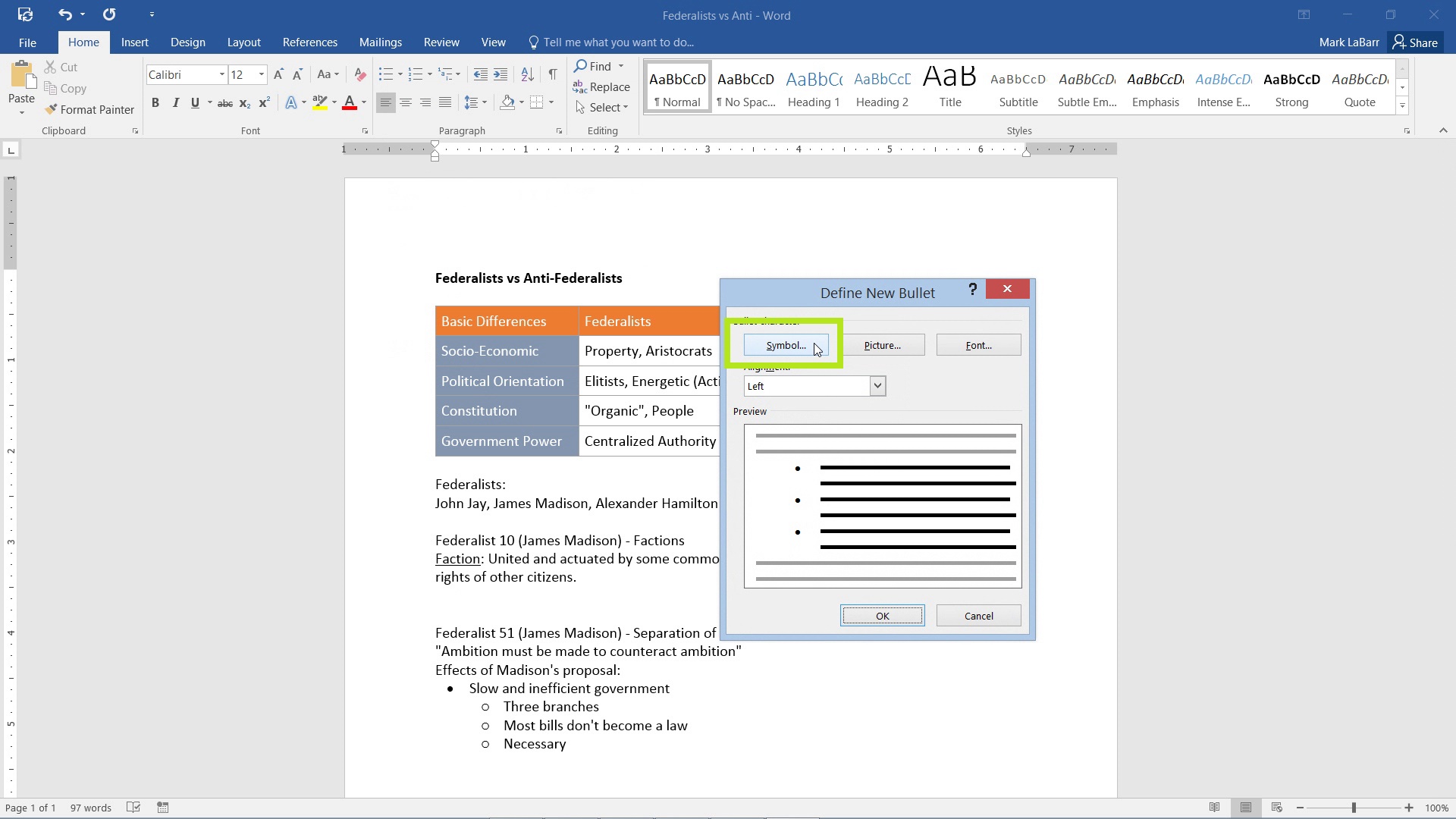 Custom Numbering and Bulleting in Word 2016 | HowTech