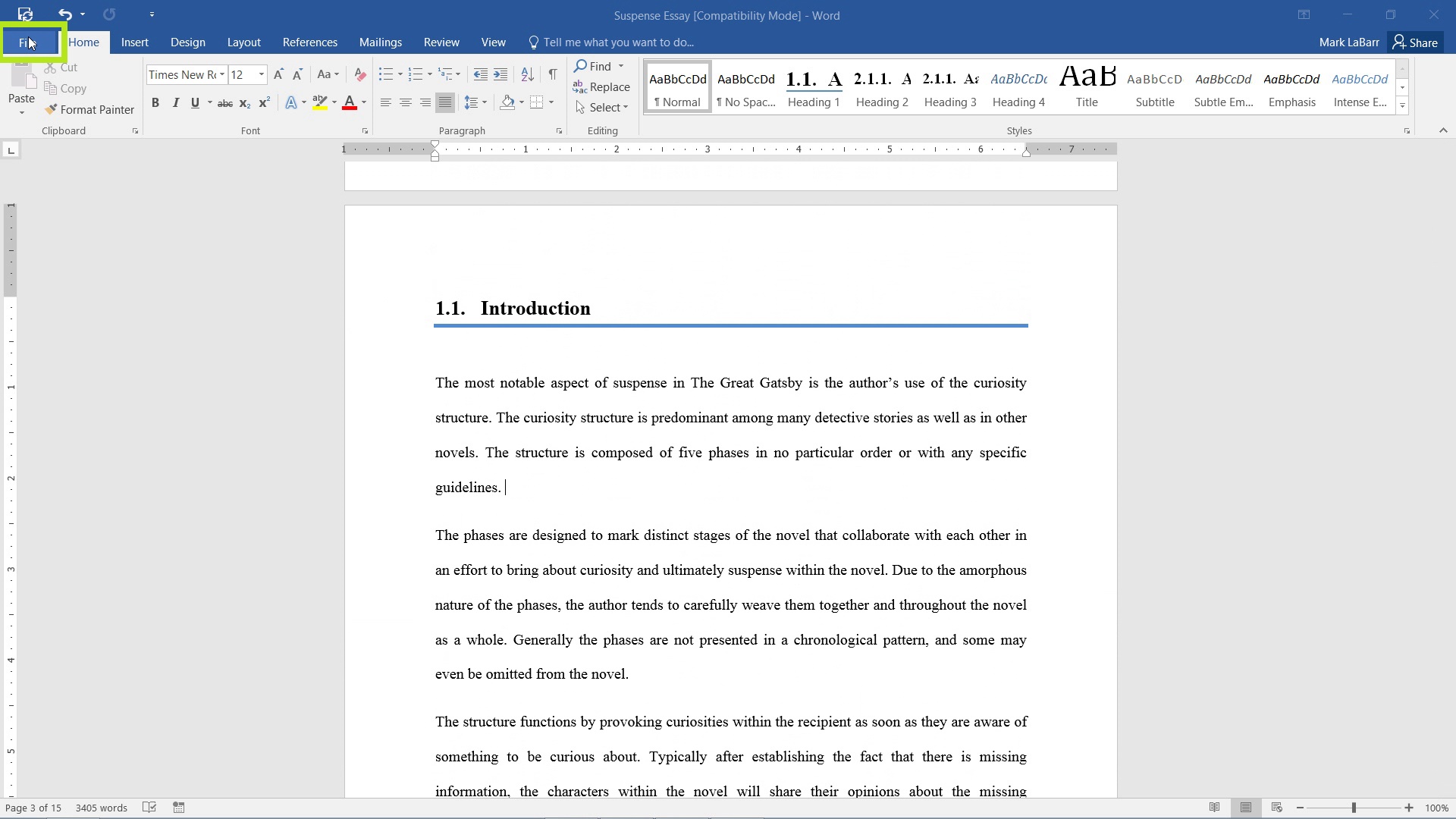 reveal formatting in word 2016 for mac