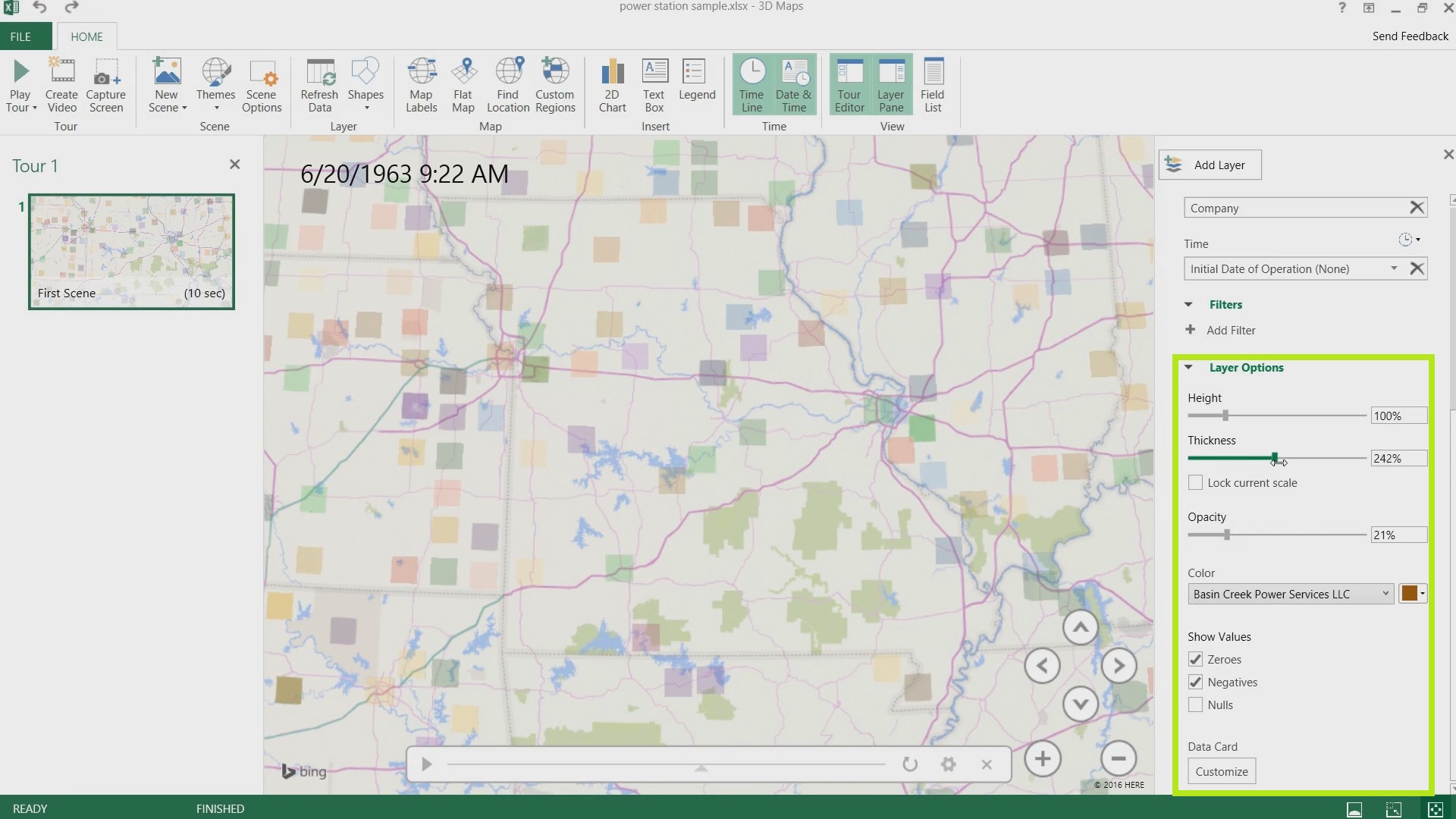 3D Maps in Excel 2016