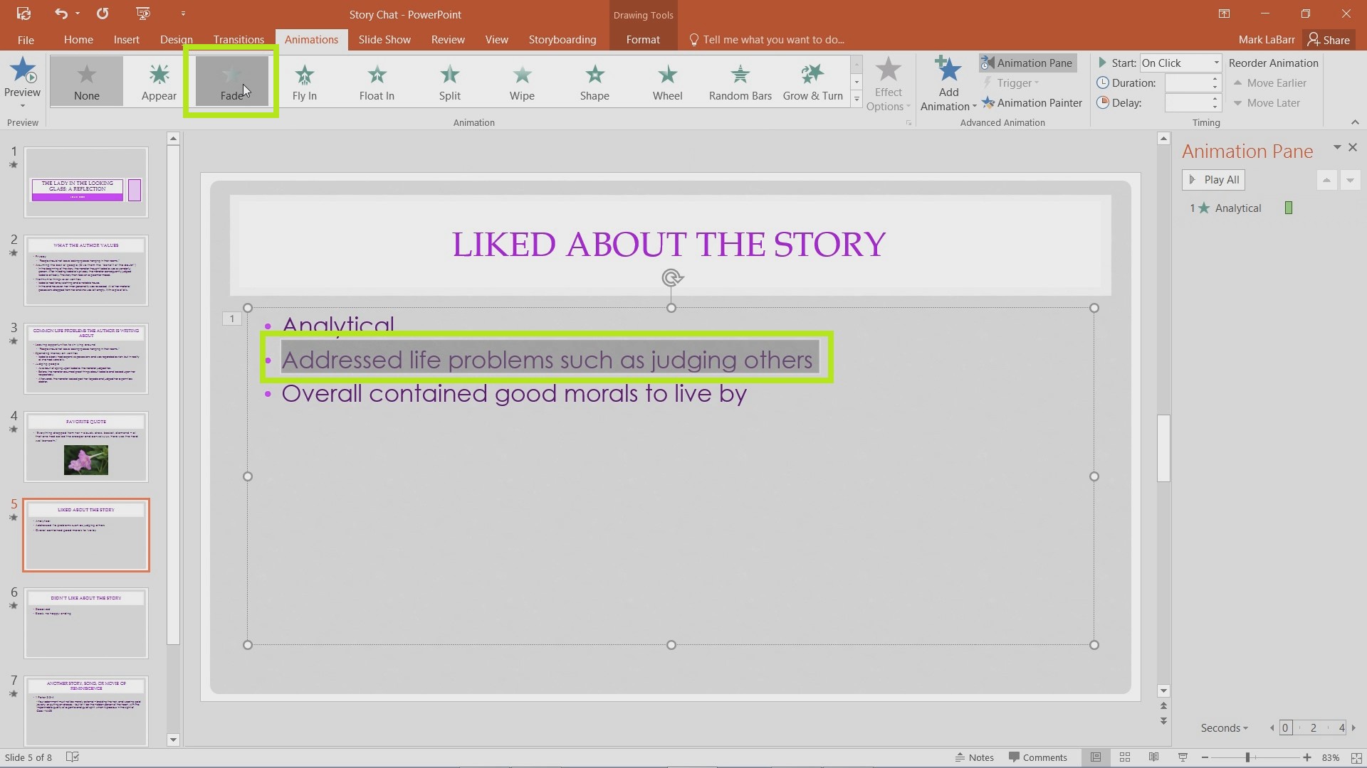 Add and Effectively Use Animations in PowerPoint 2016