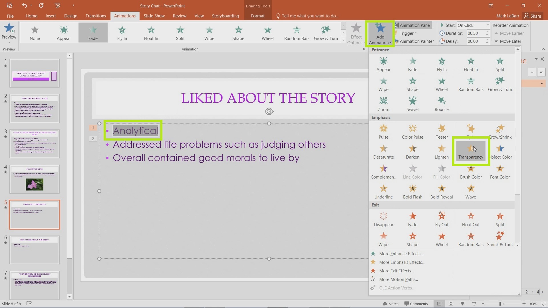 Add and Effectively Use Animations in PowerPoint 2016