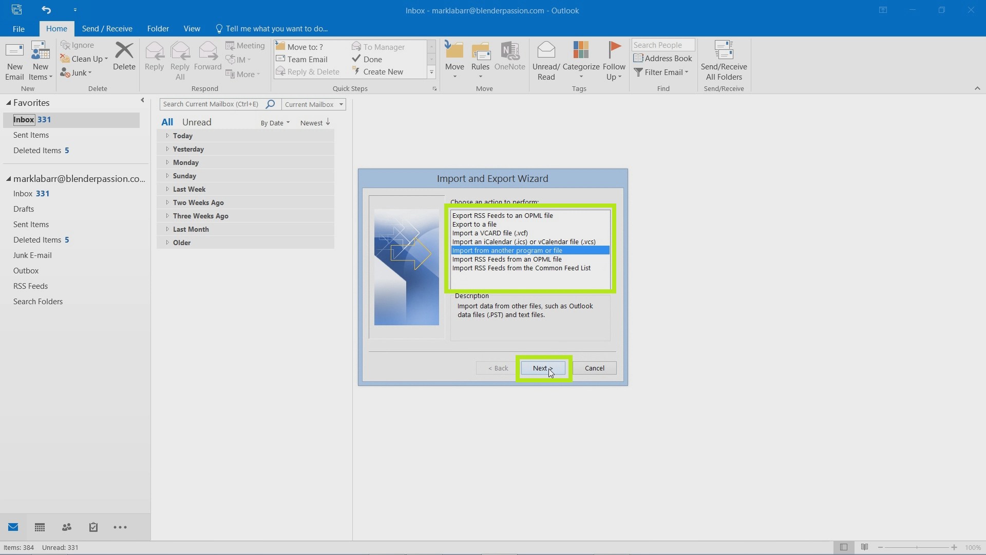 how to export contacts from outlook 2016 as a csv file