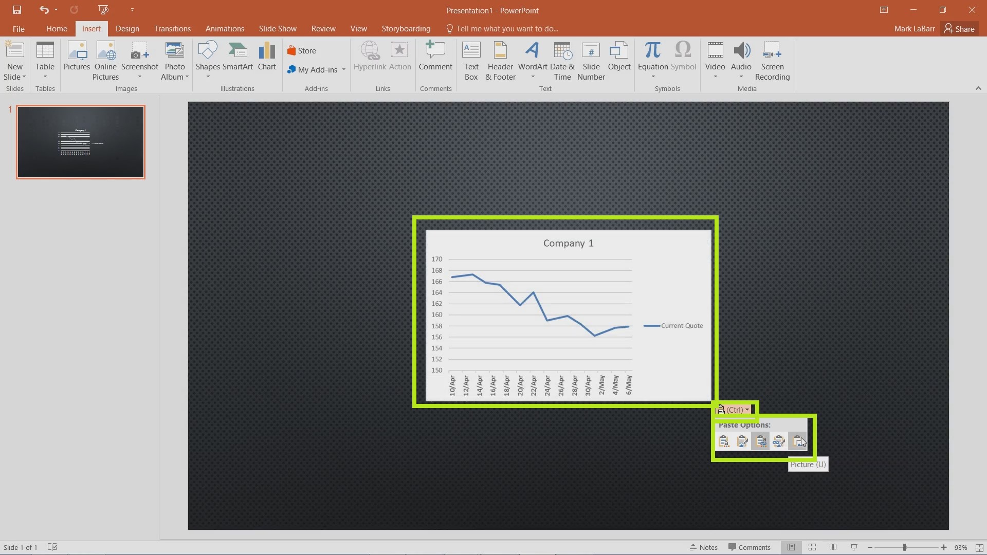 Insert Excel Charts and Spreadsheets in PowerPoint 2016