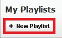 “New Playlist” button