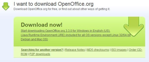 openoffice download page