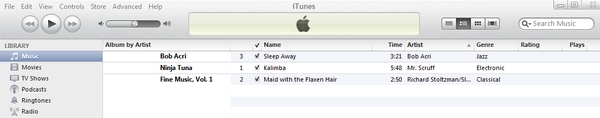 music library in itunes