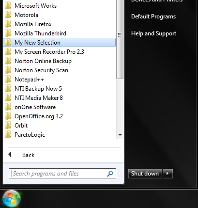 delete folder from start menu windows 10