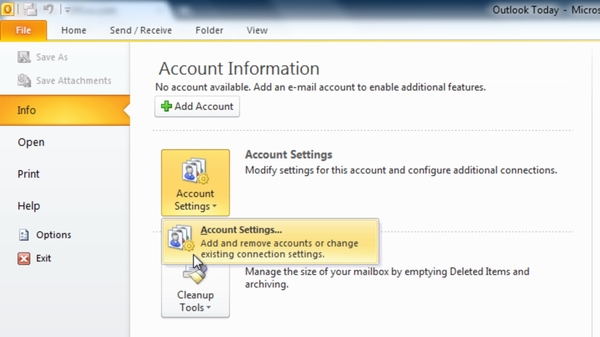 how do i setup outlook 2013 email