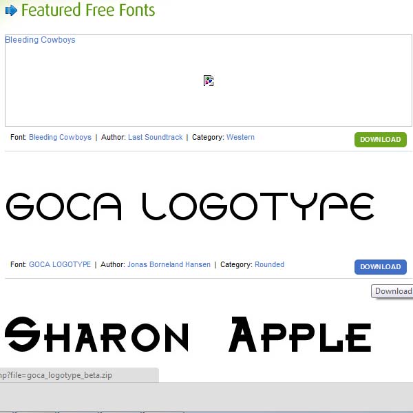 Search your desired fonts