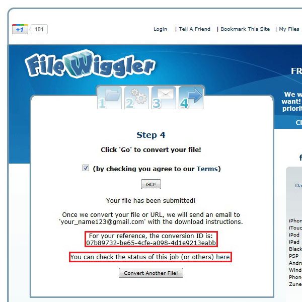 Select and save the file reference code