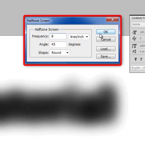 photoshop halftone screen frequency