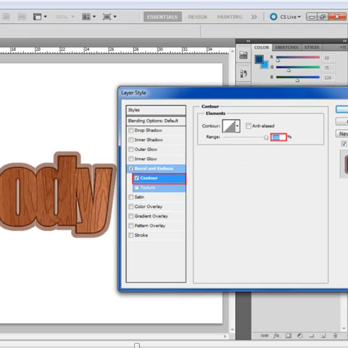 Using contour option