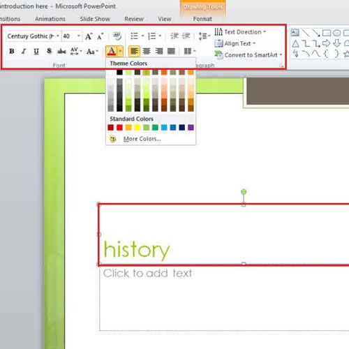 best font color for powerpoint presentation on large screen