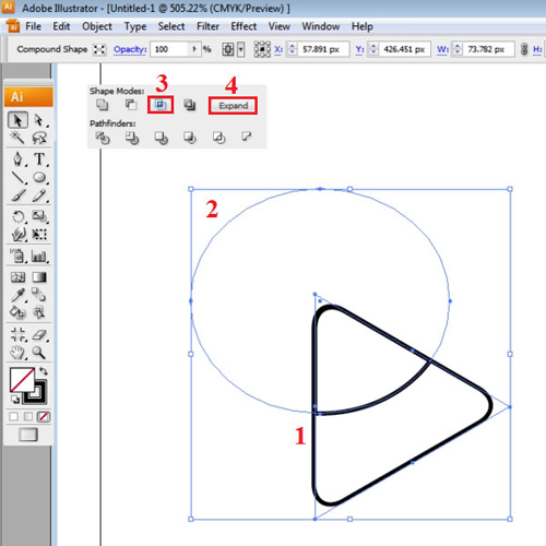 Intersect the triangle and an ellipse