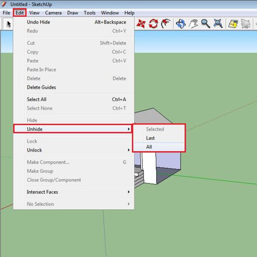 How To Unhide Objects In Sketchup