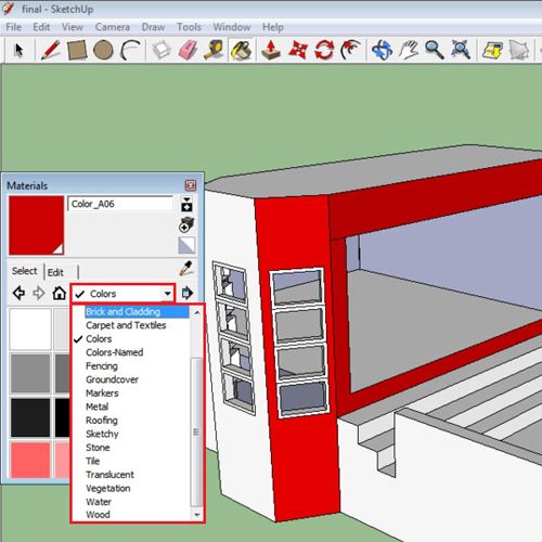 sketchup app custom material