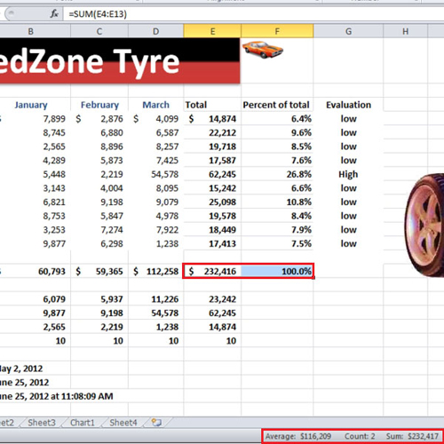 Select two cells