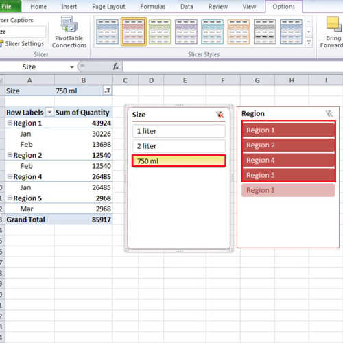 Filtering data with Slicer