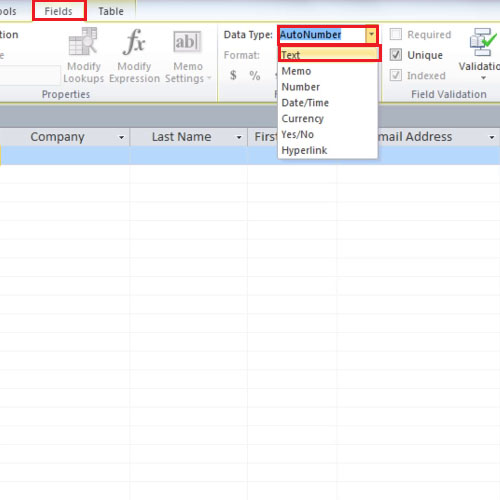 choosing the data type