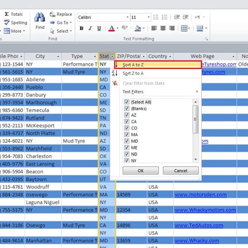 Arranging the data order