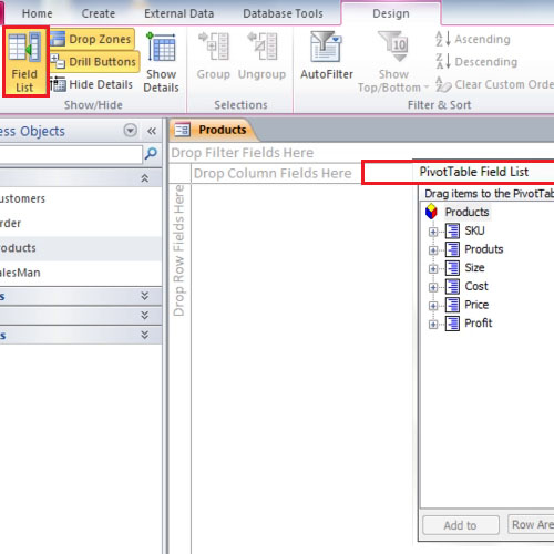 A Pivot Table In Microsoft Access