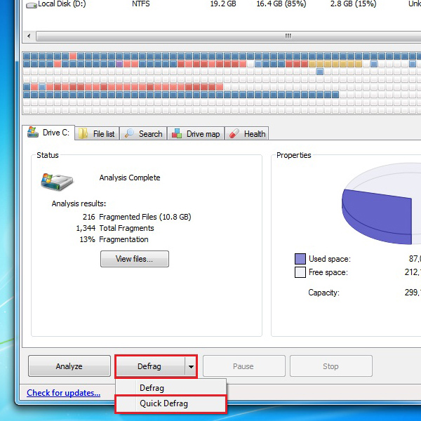 how to use defraggler on ccleaner pro