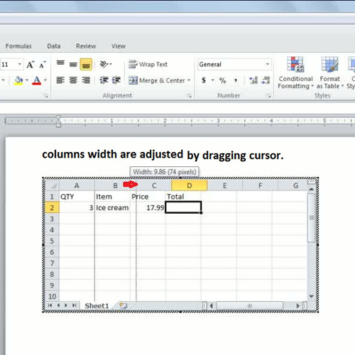 How To Insert An Excel Spreadsheet In Microsoft Word 2010 Howtech Hot Sex Picture 7982