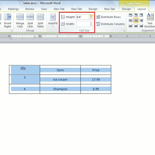 combining cells into one row