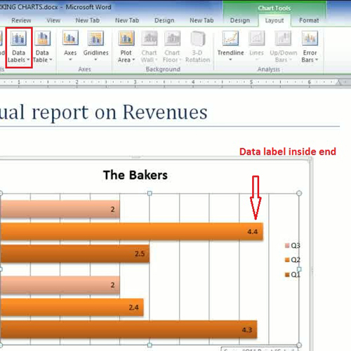 data labels inside end