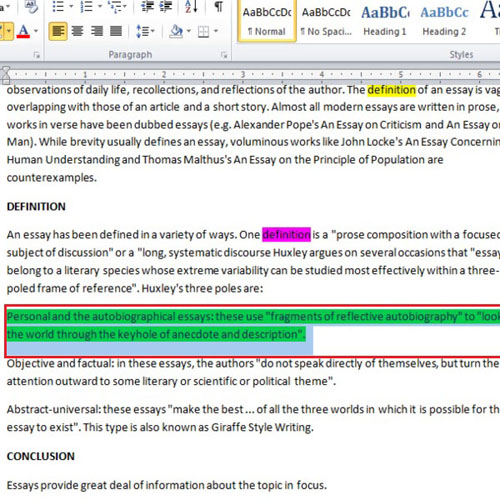 how to remove highlighting in word from copied text