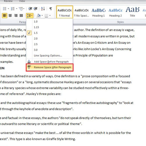 how to fix spacing in word between paragraphs