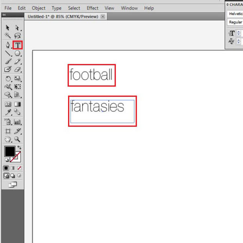 illustrator text in box