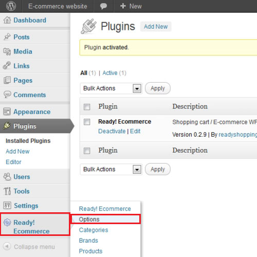 Click on the new plugin’s tab