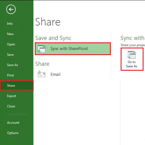 Sync with SharePoint