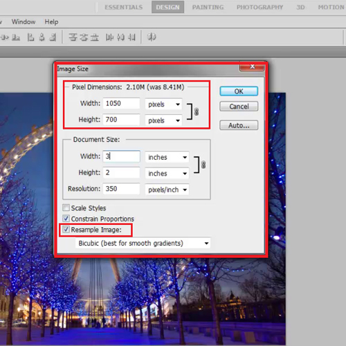 photoshop image resize best option